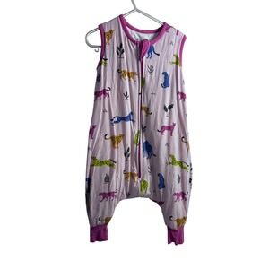 Larkspur Sleep Sack Size M Pink Leopard Cheetah Bamboo Viscose Kids